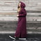 Winter Warm Midi Robe Hooded Long Sweatshirt Dress Casual Vestidos