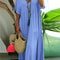 Womens Dress Plus Size Casual Loose VNeck Solid Long Pleated Spring Summer Dress 0