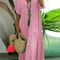 Womens Dress Plus Size Casual Loose VNeck Solid Long Pleated Spring Summer Dress 7