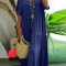 Womens Dress Plus Size Casual Loose VNeck Solid Long Pleated Spring Summer Dress 6