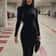Fashion Turtleneck Long Sleeves Black Sexy Bodycon Maxi Prom Dress, Fall Casual Clothes, Streetwear Party Festival