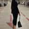 Fashion Turtleneck Long Sleeves Black Sexy Bodycon Maxi Prom Dress, Fall Casual Clothes, Streetwear Party Festival