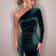 Women Velvet Bodycon Midi Dress, Elegant Long Sleeve Party Dress with Split Pencil Design for Spring and Autumn