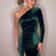 Women Velvet Bodycon Midi Dress, Elegant Long Sleeve Party Dress with Split Pencil Design for Spring and Autumn