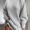 Autumn Solid Long Sleeve Women Turtleneck Sweater Dress, Casual Elegant Mini, Winter Clothes