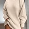 Autumn Solid Long Sleeve Women Turtleneck Sweater Dress, Casual Elegant Mini, Winter Clothes