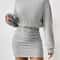 Womens Autumn Winter Fashion, High Neck Knitted Sweater Dress, Casual Solid Loose Long Sleeve, Warm Mid Length Dresses