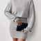 Womens Autumn Winter Fashion, High Neck Knitted Sweater Dress, Casual Solid Loose Long Sleeve, Warm Mid Length Dresses