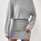 Womens Autumn Winter Fashion, High Neck Knitted Sweater Dress, Casual Solid Loose Long Sleeve, Warm Mid Length Dresses