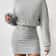 Womens Autumn Winter Fashion, High Neck Knitted Sweater Dress, Casual Solid Loose Long Sleeve, Warm Mid Length Dresses