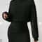 Womens Autumn Winter Fashion, High Neck Knitted Sweater Dress, Casual Solid Loose Long Sleeve, Warm Mid Length Dresses