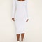 Stretch Winter Dresses Womens Long Sleeve UNeck Bodycon Midi Jumper Dress 0