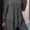Autumn and Winter New Plus Size Women's Clothing, Daily Casual Loose Long Sleeved Dresses