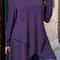 Autumn and Winter New Plus Size Women's Clothing, Daily Casual Loose Long Sleeved Dresses