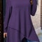 Autumn and Winter New Plus Size Women's Clothing, Daily Casual Loose Long Sleeved Dresses