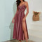 Floral Print Beach Holiday Party Maxi Dress Deep VNeck Backless Sling Dress With Thigh High Slit Su 9
