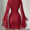Women's Round Neck European and American Pit Stripe Pearl Chiffon Cape Hip Hugging Dress
