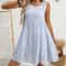 Womens Casual Solid Color Cross Border New Spring And Autumn Fashion Hollow Tank Top Dress 7