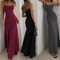 Waist Cinched High Skirt Mid Length Vest Solid Color Long Skirt Jumpsuit European And American Styl 0