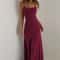 Waist Cinched High Skirt Mid Length Vest Solid Color Long Skirt Jumpsuit European And American Styl 1