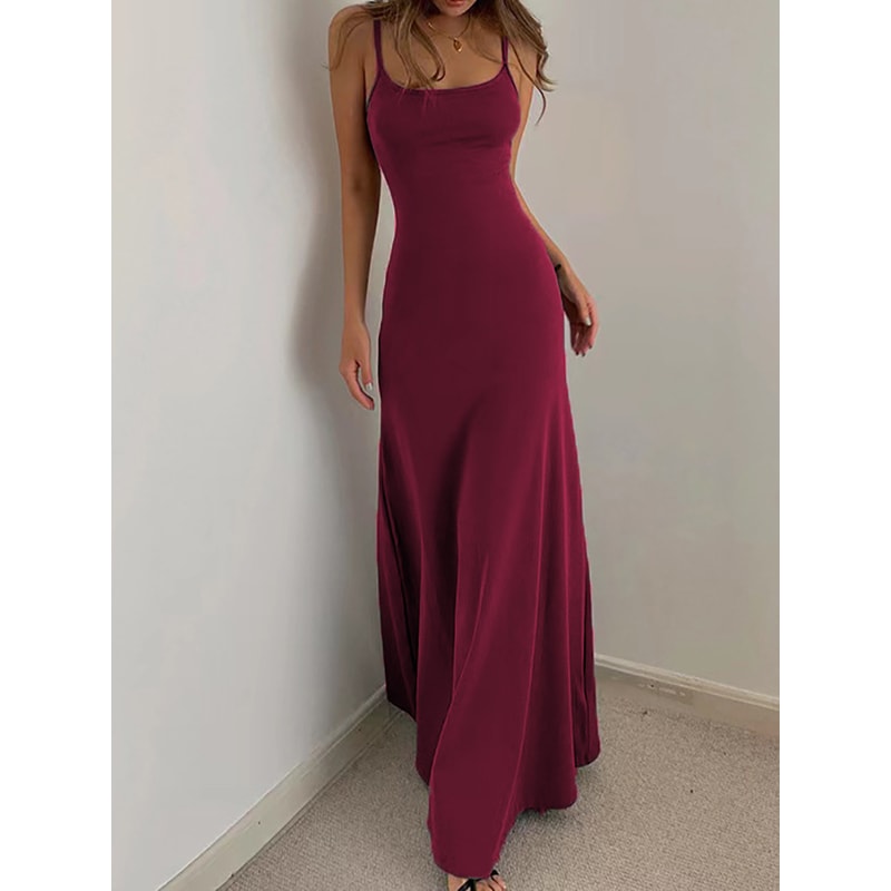 Waist Cinched High Skirt Mid Length Vest Solid Color Long Skirt Jumpsuit European And American Styl 6