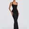 Elegant High Neck Sleeveless Maxi Dress For Women Slim Fit Long Robe 6