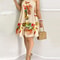 Boho Backless Halter Dress, Floral Print Summer Dress for Women