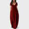 Women's Sexy Deep V Solid Color Dress, European and American Spring and Summer Long Skirt