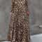Women's Plus Size Leopard Print Maxi Dress, Long Sleeve with Pockets, Perfect for Casual Fall