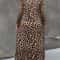 Women's Plus Size Leopard Print Maxi Dress, Long Sleeve with Pockets, Perfect for Casual Fall