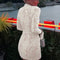 Sexy Mini Dress Hugcitar Turtleneck Long Flare Sleeve Patchwork Lace Hollow Out Button Women Party 1