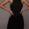 Sexy Black Ribbed Bodycon Summer Dress Womens Solid Color Sleeveless Tight Fitting Vest