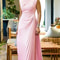 Womens Solid Color Sleeveless High Neck Party Dress High Waist Pleated Floor Length Graceful Evenin 1