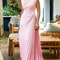 Womens Solid Color Sleeveless High Neck Party Dress High Waist Pleated Floor Length Graceful Evenin 6