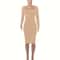 Stretch Winter Dress Womens Long Sleeve U-Neck Bodycon Midi Jumper