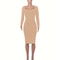 Stretch Winter Dress Womens Long Sleeve U-Neck Bodycon Midi Jumper