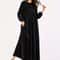 Solid Color Velvet Plus Size Women's A-Line Swing Dress for Autumn and Winter