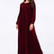 Solid Color Velvet Plus Size Women's A-Line Swing Dress for Autumn and Winter