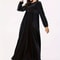 Solid Color Velvet Plus Size Women's A-Line Swing Dress for Autumn and Winter