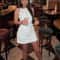 Elegant New White Black Dress Women Off Shoulder Halter Mini Dress Bodycon Summer Party Dresses Red 1