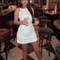 Elegant New White Black Dress Women Off Shoulder Halter Mini Dress Bodycon Summer Party Dresses Red 1