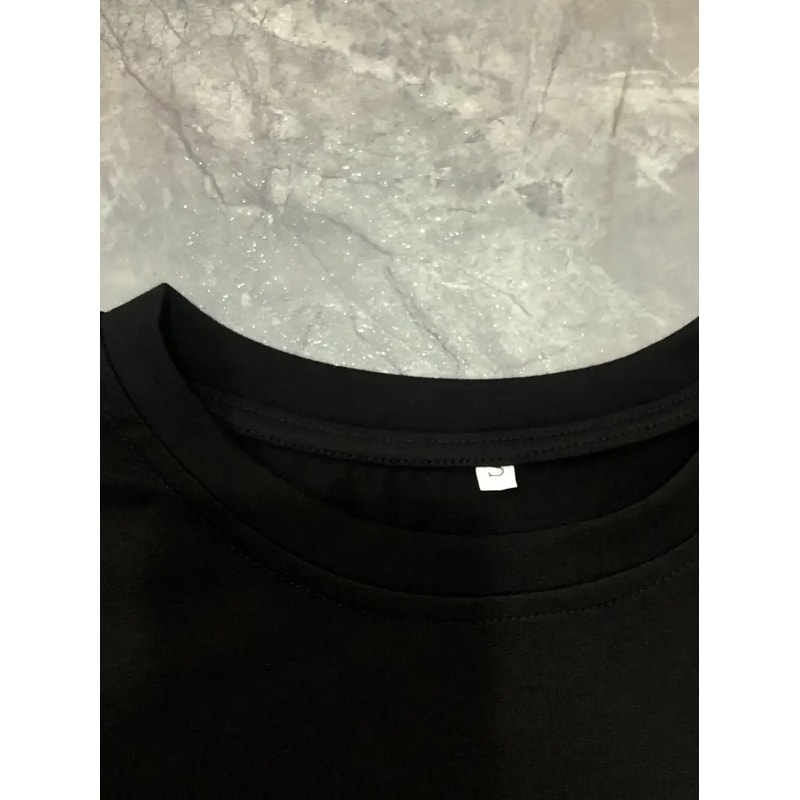 Women's Summer Casual Lip Print Loose Size Round Neck Short Sleeved T-shirt Dress, Comfortable and