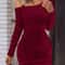 Winter Skinny Knitted Vestidaos Bodycon Dress For Women