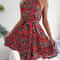 Casual Women Summer Floral Print Ruffle Halter Dress Perfect For Warm Weather 2