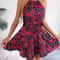 Casual Women Summer Floral Print Ruffle Halter Dress Perfect For Warm Weather 3