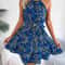 Casual Women Summer Floral Print Ruffle Halter Dress Perfect For Warm Weather 4