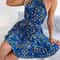 Casual Women Summer Floral Print Ruffle Halter Dress Perfect For Warm Weather 6