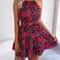 Casual Women Summer Floral Print Ruffle Halter Dress Perfect For Warm Weather 7