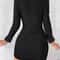 Solid color V-neck fitted bodycon long sleeve dress for women, new autumn and winter style from Europe and America