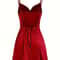 Voom Satin Hip Suspender Dress Womens Dress For Parties Elegant Satin Dress For Evening Wear Sexy A